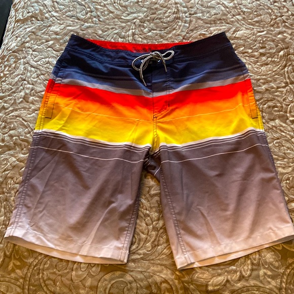 Other - Goodfellow colorblocked mens swim trunks board shorts Sz 32